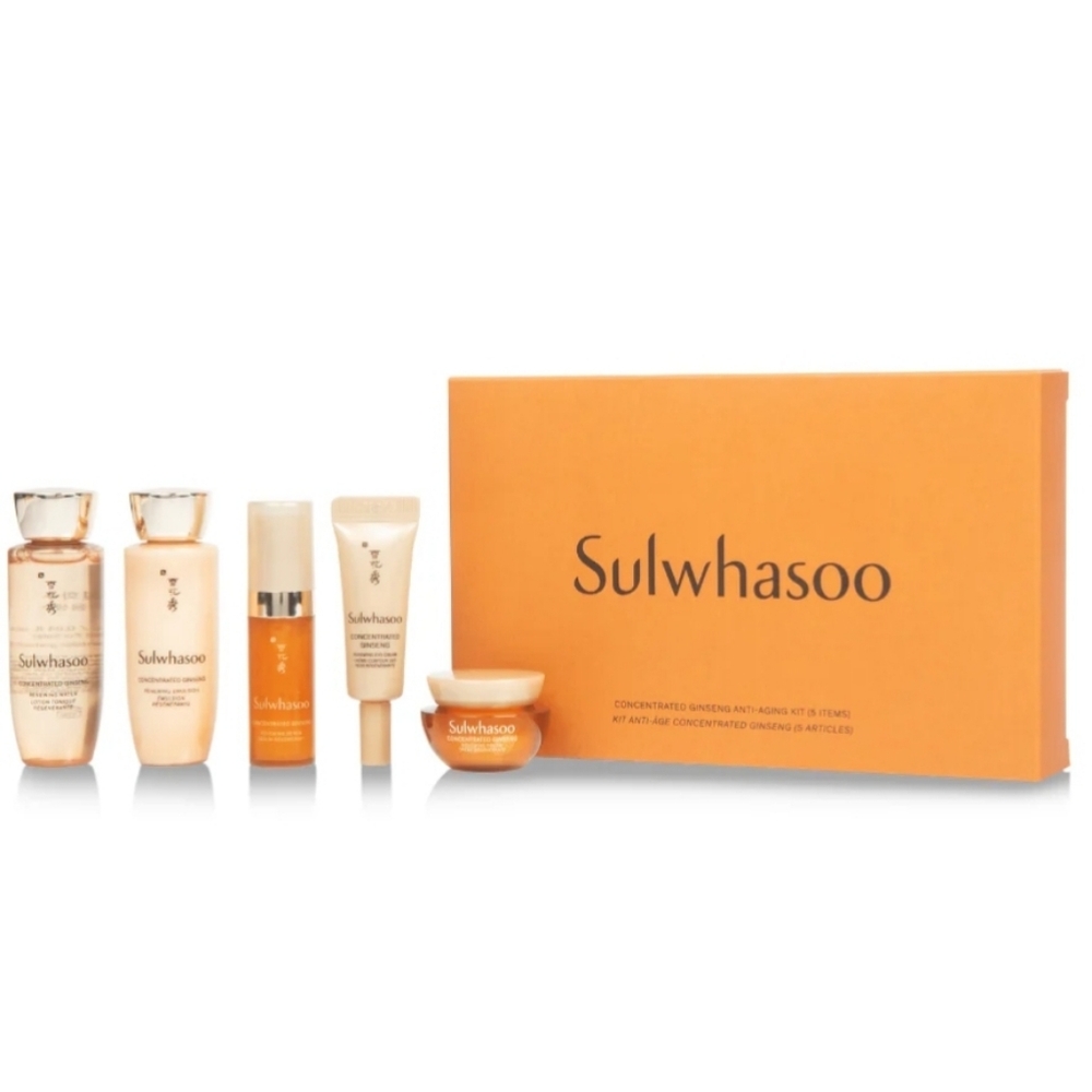 NEW SULWHASOO GINSENG CONCENTRATED 5 PIECE ANTI AGING KIT